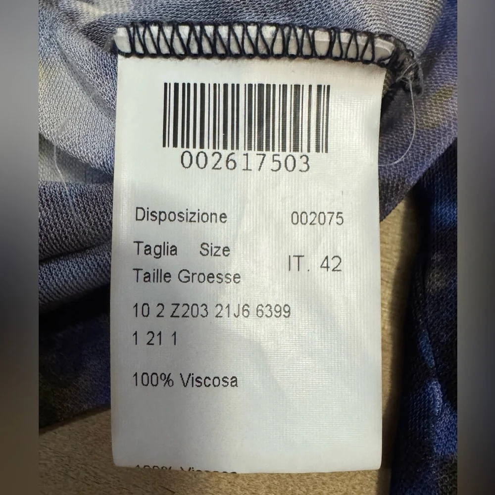 Piazza Sempione Semi-Sheer Long Sleeve Stretch Blouse